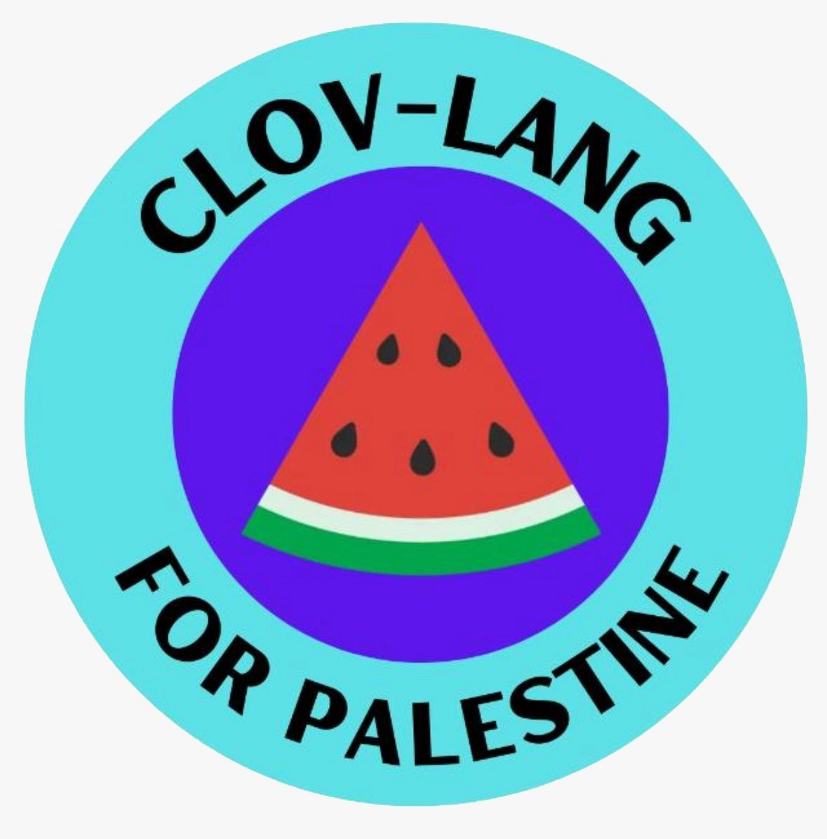 Clov-Lang for Palestine logo