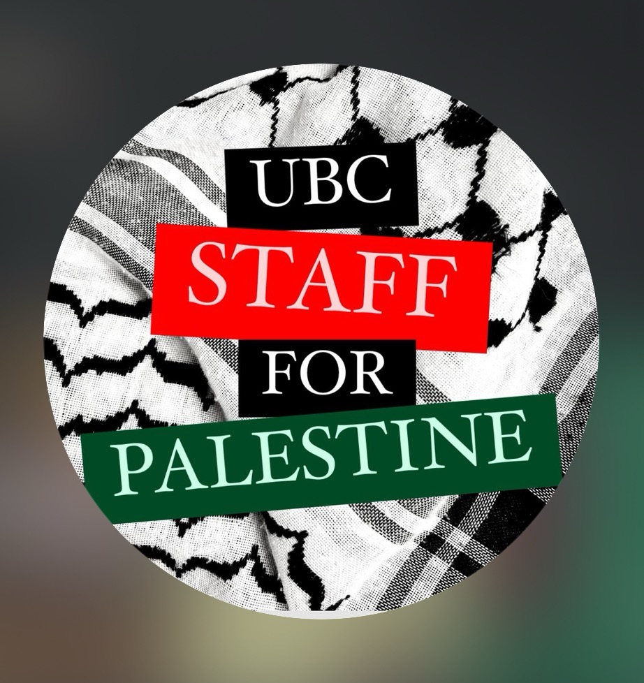 ubc staff for palestine logo